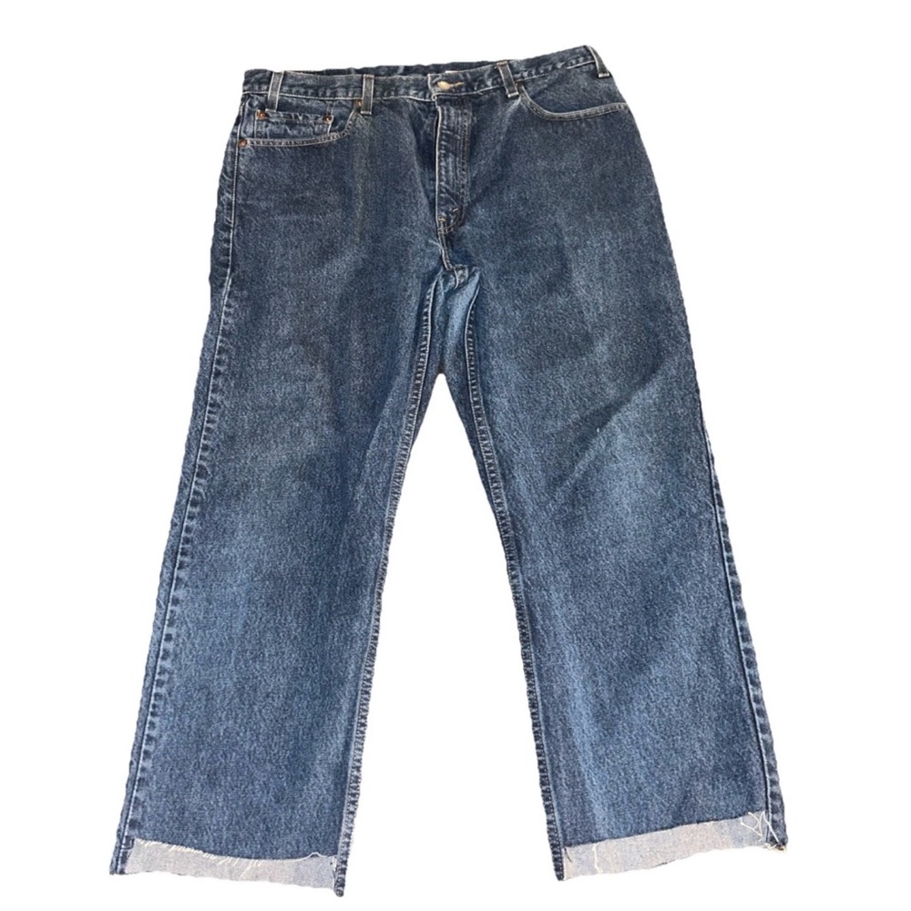 Vtg 1999 Levis 38 x 25 505 Regular Fit Straight Leg Dark Wash Denim Jeans